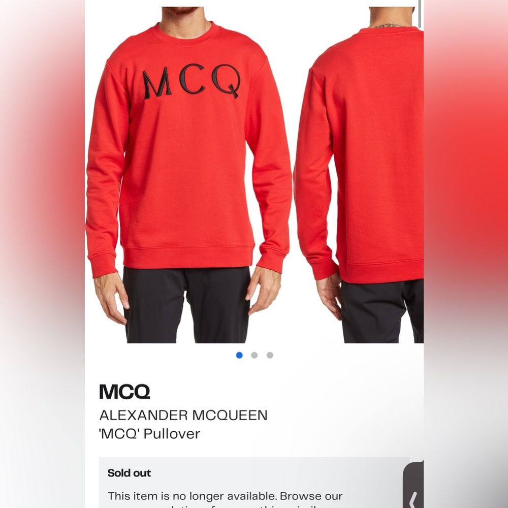 MCQ ALEXANDER MCQUEEN “MCQ” PULLOVER (unisex)